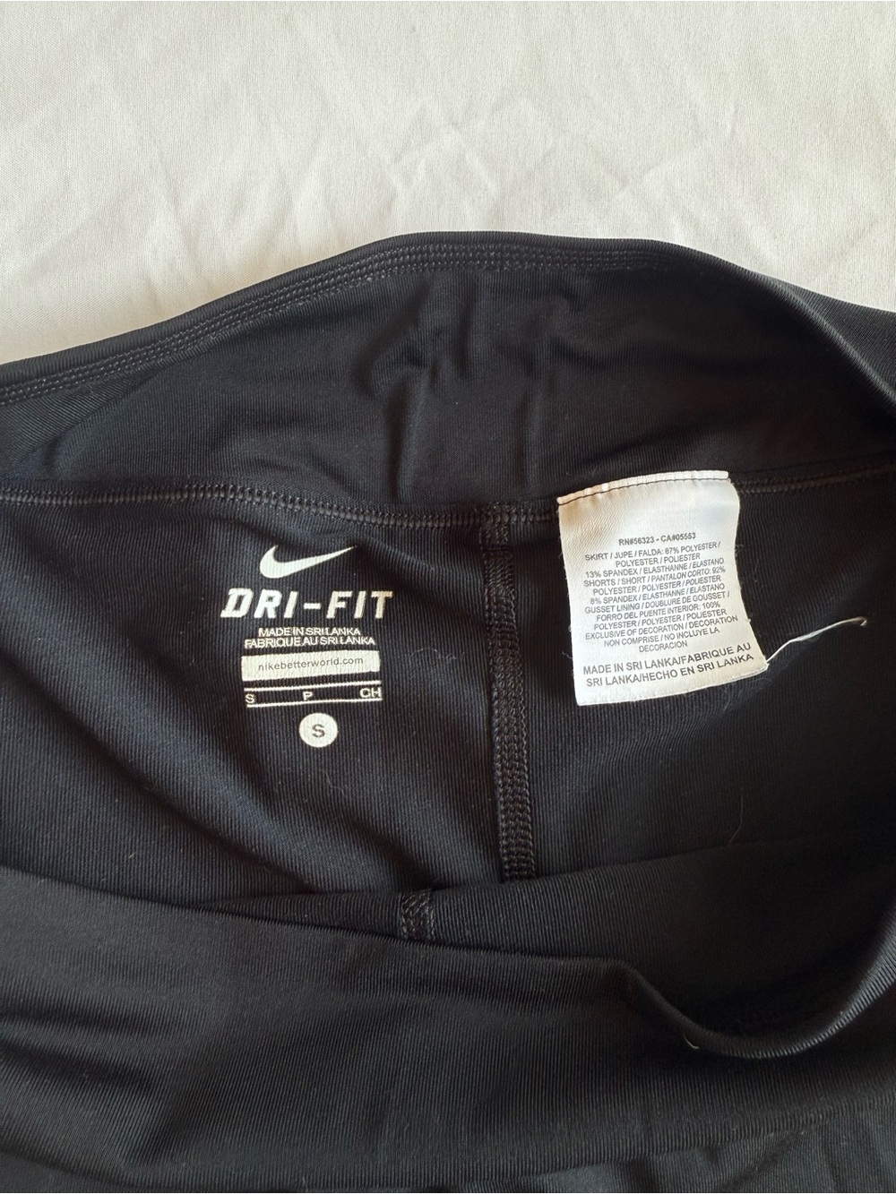 Nike Women’s Black Skort with White Trim and Swoosh - Picture 4 of 4